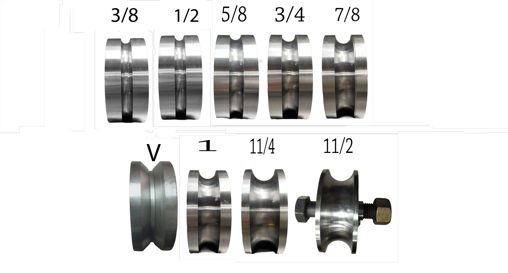 Roldana De Aco 6 Polegada (150mm) Capacidade 2 ton canal V,U3/8.1/2,5/8,3/4,7/8,1,11/4,11/2 (1 und) - Imagem 6
