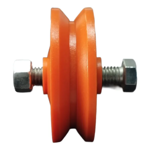 Roldana De Nylon Laranja C/Rolamento 21/2 Polegadas (63,5mm) Canal V. U8MM ,1/2 E 5/8 (1UND)