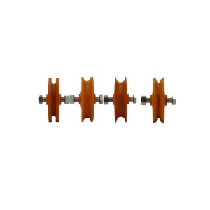 Roldana De Nylon Laranja C/Rolamento 2 Polegadas (50,8mm) Canal V. U8MM ,1/2 E 5/8 (1UND)