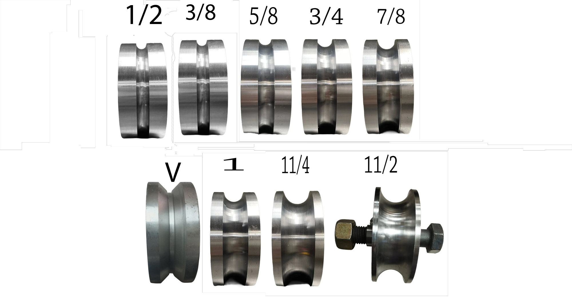 Roldana De Aco 6 Polegada (150mm) Capacidade 2 ton canal V,U3/8.1/2,5/8,3/4,7/8,1,11/4,11/2 (1 und)