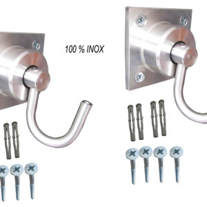 Suporte Rede Quadrado Com Rolamento Aço Inox (PAR)