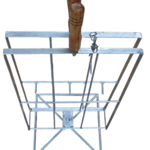 Espeto Costela Fogo Chão Galvanizado C/base Giratoria P/25kg
