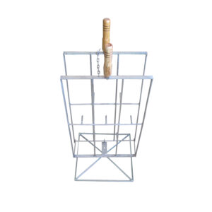 Espeto aco Inox Com Base Giratoria Galvanizada
