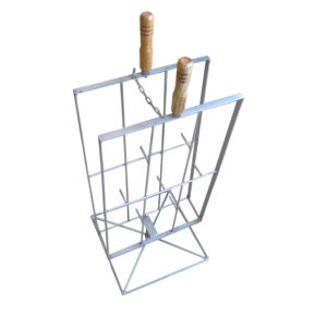 Espeto aco Inox Com Base Giratoria Galvanizada
